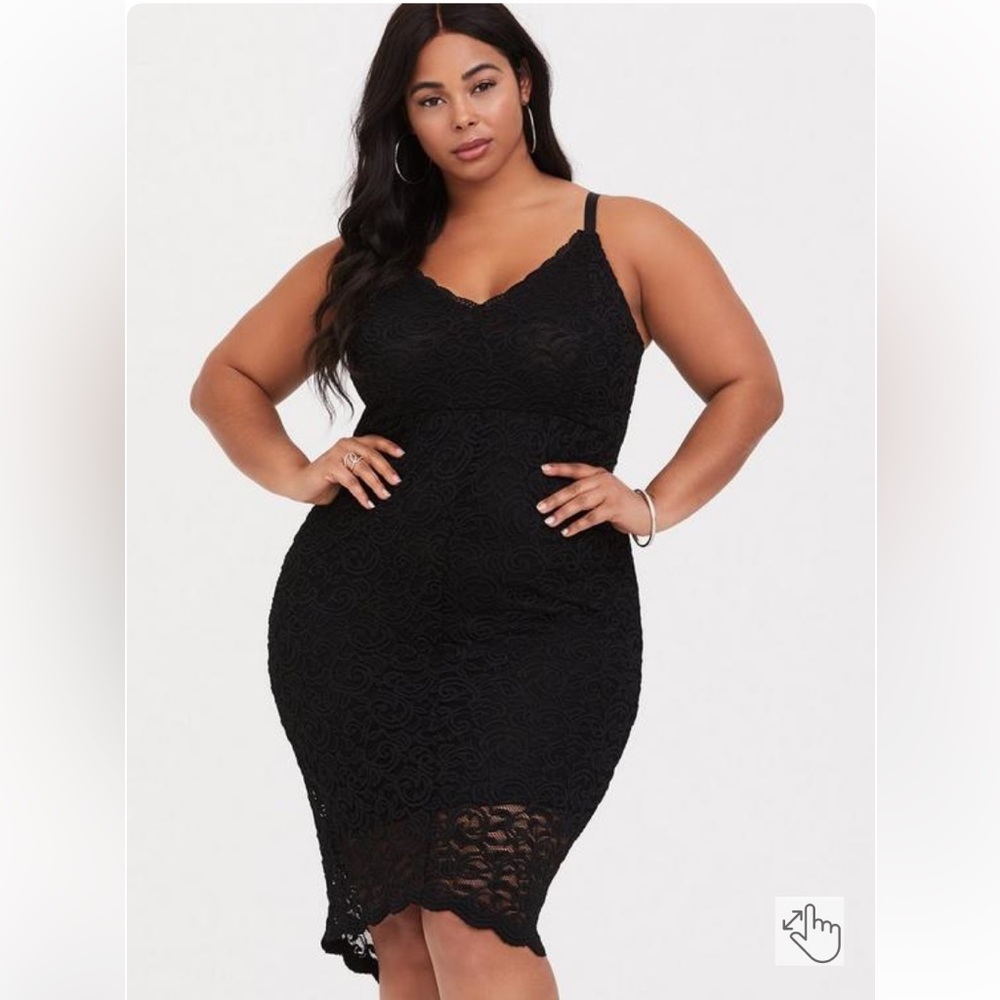NWOT torrid size 5 Midi Lace High-Low Dress